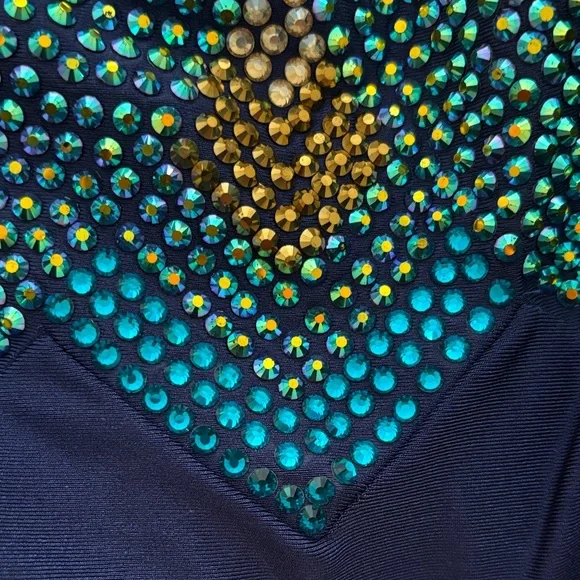 Johnathan Kayne Royal Blue Sequin Prom/Pagenat Dress size 0-2 - Picture 6 of 11